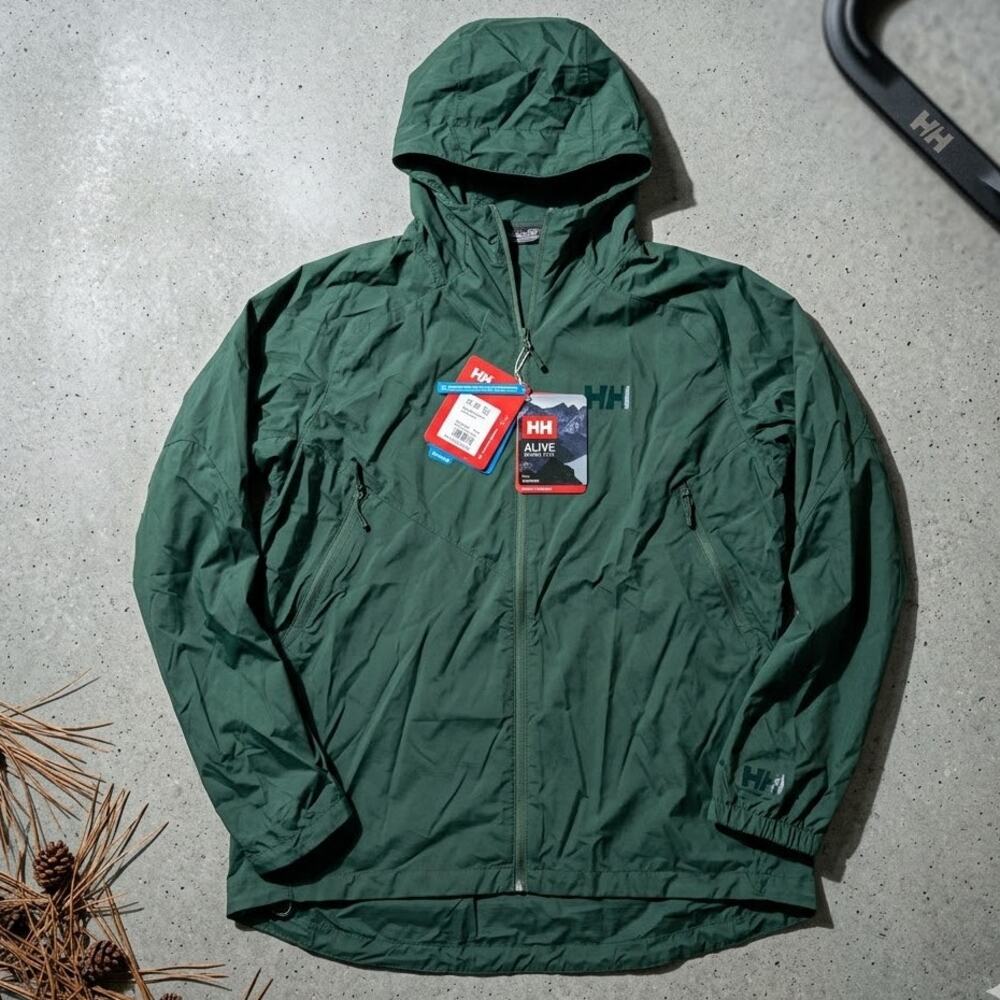 NWT Helly Hansen Rapide Packable Windbreaker Jacket Spruce Green Men's Size XL